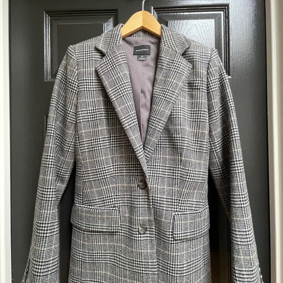 Club Monaco Wool Plaid Blazer Jacket 00 - Picture 1 of 4